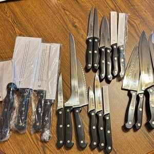 Elegant Black and Silver Knife Collection